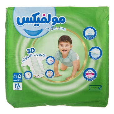 پوشک مولفیکس سایز 5 بسته 28 عددی